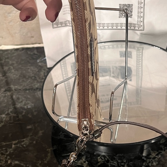 Coach Brown and Tan Wristlet - Picture 5 of 10